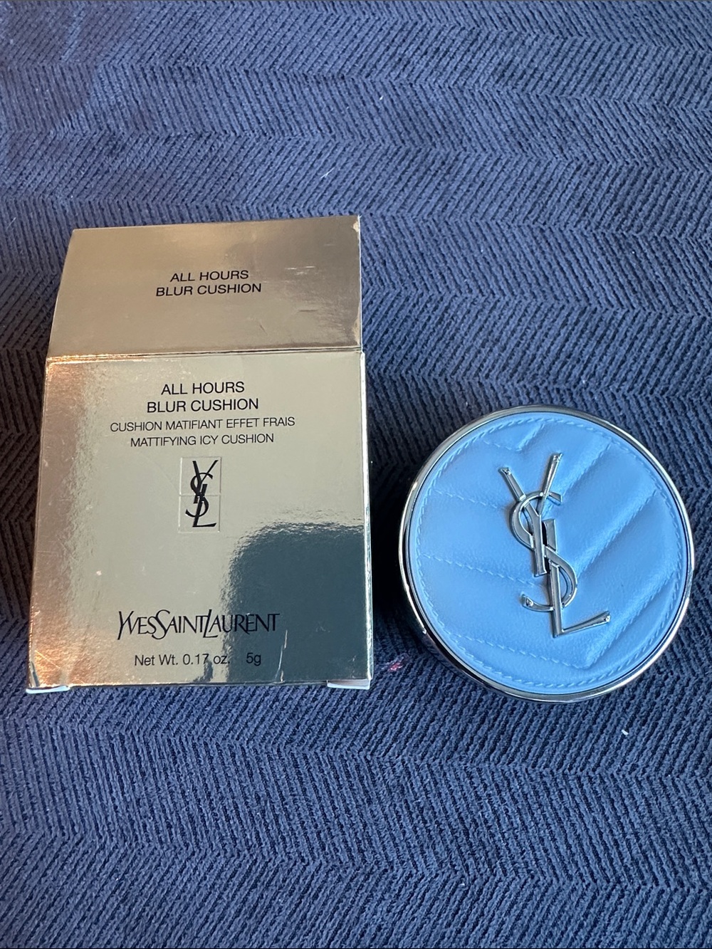 Yves Saint Laurent All hours blur cushion.